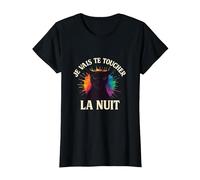 Larry Je Vais Te Toucher la Nuit Meme brainrot Francais Chat T-Shirt, Femme, Noir, S
