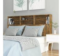 Larryhot Armoire de tête de lit Chêne fumé 160x19x103,5 cm, solide et durable, style décoratif, facile à assembler Cette armoire de tête de lit est conçue pour être un complément parfait à votre chamb