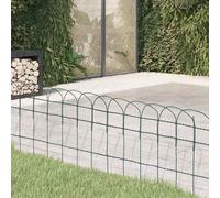 Larryhot Bordure de pelouse Fer enduit de poudre 10x0,4 m, facile à assembler, beau et pratique, adapté aux cours et à l'extérieur Cette clôture de bordure de jardin, adaptée à tout type d'utilisation