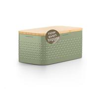 LARS NYSØM Boîte à Pain I Boite a Pain pour Une fraîcheur Durable avec patins antidérapants I Couvercle en Bambou utilisable comme Planche à découper | 34,5x18,5x15,8cm (Nordic Sage)