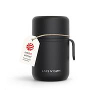 LARS NYSØM Boîte Alimentaire Isotherme en Inox - Récipient Hermétique pour Repas Chauds ou Froids, Thermos à Large Ouverture pour Soupe, Bureau & Voyage (Carbon Black, 500ml)