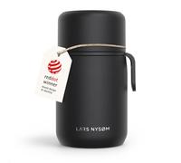 LARS NYSØM Boîte Alimentaire Isotherme en Inox - Récipient Hermétique pour Repas Chauds ou Froids, Thermos à Large Ouverture pour Soupe, Bureau & Voyage (Carbon Black, 700ml)