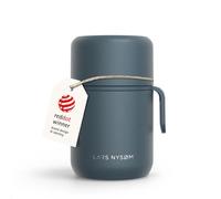 LARS NYSØM Boîte Alimentaire Isotherme en Inox - Récipient Hermétique pour Repas Chauds ou Froids, Thermos à Large Ouverture pour Soupe, Bureau & Voyage (Stone Blue, 500ml)