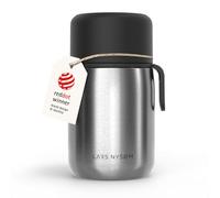 LARS NYSØM Boîte Alimentaire Isotherme en Inox - Récipient Hermétique pour Repas Chauds ou Froids, Thermos à Large Ouverture pour Soupe, Bureau & Voyage (Stainless Steel, 700ml)