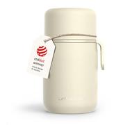 LARS NYSØM Boîte Alimentaire Isotherme en Inox - Récipient Hermétique pour Repas Chauds ou Froids, Thermos à Large Ouverture pour Soupe, Bureau & Voyage (Almond Beige, 700ml)