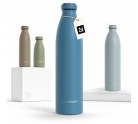 LARS NYSØM Gourde INOX 1000ml | 1L Bouteille d’eau isolée | Gourde étanche pour Le Sport, la Bicyclette (Calypso Blue, 1000ml)