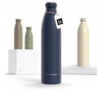 LARS NYSØM Gourde INOX 1000ml | 1L Bouteille d’eau isolée | Gourde étanche pour Le Sport, la Bicyclette (Midnight Blue, 1000ml)