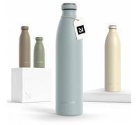 LARS NYSØM Gourde Isotherme 1000ml - Gourde Inox Metal Bouteille Isotherme | Bouteille d’eau Isolée - Chaudes 12h et froides 24h - Gourde Étanche pour Le Sport et la Bicyclette - Acier Inoxydable