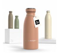 LARS NYSØM Gourde INOX 350ml | 0.35L Bouteille d’eau isolée | Gourde étanche pour Le Sport, la Bicyclette, Les Enfants (Blush Rose, 350ml)