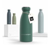 LARS NYSØM Gourde INOX 350ml | 0.35L Bouteille d’eau isolée | Gourde étanche pour Le Sport, la Bicyclette, Les Enfants (Pine Green, 350ml)