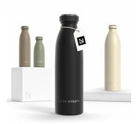 LARS NYSØM Gourde INOX 500ml | 0.5L Bouteille d’eau isolée | Gourde étanche pour Le Sport, la Bicyclette