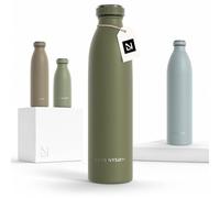 LARS NYSØM Gourde INOX 750ml | 0.75L Bouteille d’eau isolée | Gourde étanche pour Le Sport, la Bicyclette, Les Enfants (Olive Green, 750ml)