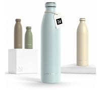 LARS NYSØM Gourde Isotherme 1000ml - Gourde Inox Metal Bouteille Isotherme | Bouteille d’eau Isolée - Chaudes 12h et froides 24h - Gourde Étanche pour Le Sport et la Bicyclette - Acier Inoxydable
