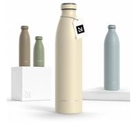 LARS NYSØM Gourde Isotherme 1000ml - Gourde Inox Metal Bouteille Isotherme | Bouteille d’eau Isolée - Chaudes 12h et froides 24h - Gourde Étanche pour Le Sport et la Bicyclette - Acier Inoxydable