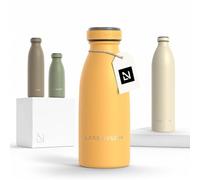 LARS NYSØM Gourde Isotherme 350ml - Gourde Inox - Metal Bouteille Isotherme | Bouteille d’eau Isolée - Chaudes 12h et froides 24h - Gourde Étanche pour Le Sport et la Bicyclette - Acier Inoxydable