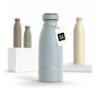 LARS NYSØM Gourde Isotherme 350ml - Gourde Inox - Metal Bouteille Isotherme | Bouteille d’eau Isolée - Chaudes 12h et froides 24h - Gourde Étanche pour Le Sport et la Bicyclette - Acier Inoxydable