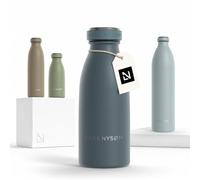 LARS NYSØM Gourde Isotherme 350ml - Gourde Inox - Metal Bouteille Isotherme | Bouteille d’eau Isolée - Chaudes 12h et froides 24h - Gourde Étanche pour Le Sport et la Bicyclette - Acier Inoxydable