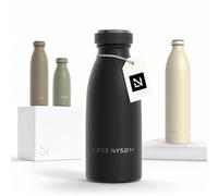 LARS NYSØM Gourde Isotherme 350ml - Gourde Inox - Metal Bouteille Isotherme | Bouteille d’eau Isolée - Chaudes 12h et froides 24h - Gourde Étanche pour Le Sport et la Bicyclette - Acier Inoxydable