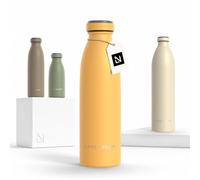 LARS NYSØM Gourde Isotherme 500ml - Gourde Inox - Metal Bouteille Isotherme | Bouteille d’eau Isolée - Chaudes 12h et froides 24h - Gourde Étanche pour Le Sport et la Bicyclette - Acier Inoxydable