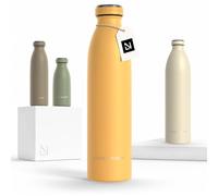 LARS NYSØM Gourde Isotherme 750ml - Gourde Inox - Metal Bouteille Isotherme | Bouteille d’eau Isolée - Chaudes 12h et froides 24h - Gourde Étanche pour Le Sport et la Bicyclette - Acier Inoxydable