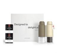 LARS NYSØM Moulin à Sel et Poivre - Set Cadeau Design Bouteille avec 2 Épices Premium (Sel & Poivre) - Coffret Élégant pour Cuisine et Amateurs de Saveurs (Brown/Beige)