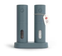 LARS NYSØM Moulin électrique sel et poivre | Automatique avec broyeur céramique réglable | Moulin à épices rechargeable USB (Stone Blue)