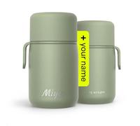 LARS NYSØM Récipient Isotherme Alimentaire Personnalisé en Acier Inox avec Conteneur Isolant & Boîte Repas Sous Vide avec Gravure - Idée Cadeau avec Prénom pour Hommes et Femmes