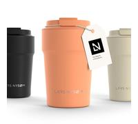 LARS NYSØM Thermo Coffee Mug-to-go 380ml | Tasse de voyage 0.38 litre avec isolation | Tasse thermique étanche en acier inoxydable pour le café et le thé (Pumpkin Orange, 380ml)