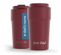 LARS NYSØM Thermo Coffee Mug-to-go 500ml | Tasse de voyage 0.5 litre avec isolation | Base en silicone | Tasse thermique étanche en acier inox pour café ou thé (Berry Red, 500ml)