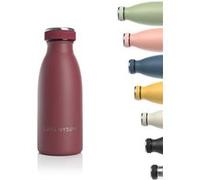 LARS NYSØM Gourde INOX 350ml | 0.35L Bouteille d’eau isolée | Gourde étanche pour Le Sport, la Bicyclette (Berry Red, 350ml)