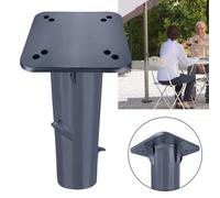 LARS360 1 pièce socle universel pied de parasol pour parasol ampli terrasse gris foncé