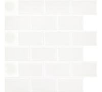 LARS360 10 stickers muraux mosaïque cuisine film carrelage 3D stickers carrelage PVC adhésif[Blanc brillant]