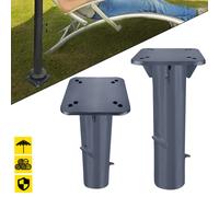 LARS360 2 pièces socle universel pied de parasol pour parasol ampli terrasse gris foncé