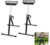 LARS360 2 pièces tréteaux à roulettes Tréteaux à roulettes pliants 68-107cm Supports à roulettes réglables Tréteaux de travail Tréteaux de montage 60 kg Charge admissible
