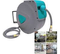 LARS360 20M Gris Enrouleur de tuyau d'air comprimé automatique Raccord 1/4" Enrouleur de tuyau mural Enrouleur de tuyau automatique Enrouleur de tuyau d'air comprimé