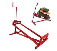 LARS360 Appareil de levage pour tracteur de pelouse, tondeuse à gazon, pour appareil de levage, tondeuse autoportée, capacité de charge maximale : 400 kg, inclinaison réglable à 45°, rouge