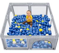LARS360 Baby Parc Enfants Barrière de sécurité 180x150cm Centre d'activités Barrière d'éveil avec base antidérapante