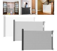 LARS360 Barrière de sécurité pour porte de bébé et animaux domestiques - Extensible de 0 à 150 cm de haut - 87 cm de haut - Utilisation d'une seule main -Gris