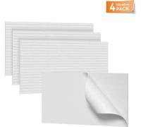 LARS360 Blanc Set de 4 panneaux acoustiques 120x60cm autocollants, Panneaux muraux insonorisants, Isolation acoustique longitudinale, Absorbeur de son pour studio Home Gaming Deko