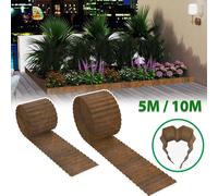 LARS360 Bordure de pelouse ondulée 10m - Bordure robuste en acier, aspect rouille naturelle, utilisable de manière polyvalente comme bordure de parterre, bordure de pelouse & délimitation de jardin