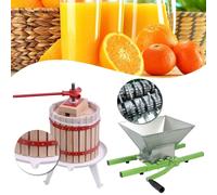 LARS360 Broyeur à fruits 7L Broyeur à raisins Presse à pommes & 18L Presse à fruits Presse à vin Presse à jus mécanique avec tissu de pressage pour fruits Juicer DIY