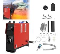 LARS360 Chauffage sur pied diesel 12 V - 5 kW - Chauffage à air diesel - Avec interrupteur LCD - Chauffage sur pied pour voiture, RV, bateaux, camions, camping-cars, bus (rouge et noir)
