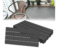 LARS360 Dalles de Jardin Clipsables en Bois Composite WPC Emboîtables Dalle Revêtement de Sol Extérieur Dalles Terrasse Composite Pour Jardin, Piscine, Balcon, Anthracite, 30 x 60cm(2m²), Lot de 12