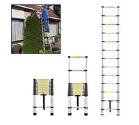 Lars360 Échelle télescopique multifonction, extensible, échelle simple, en aluminium de qualité supérieure