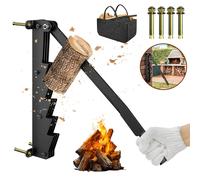 LARS360 Fendeur de bois manuel Fendeur de bois manuel, Fendeur de bois de cheminée Couteaux à copeaux Fendeur de bois de chauffage avec sac pour cheminée et poêle à bois