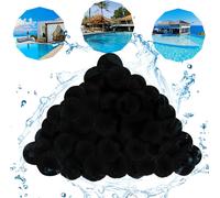 LARS360 Filter Balls Boules filtrantes Matériau filtrant 1400g Remplacer 50kg Sable de filtration Filtre à sable Pour piscine Filtre à sable Noir