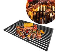 LARS360 Grille rectangulaire en Fonte pour Barbecue à gaz et Charbon de Bois, Massif et émaillé (54 x 34cm)