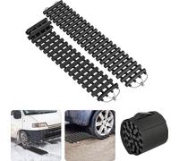 LARS360 Kit d'aide au démarrage du véhicule pour voiture & camping-car 100 x 21 cm, 2x tapis de traction rampes antidérapantes, pour le sable, la neige et la boue, sac inclus