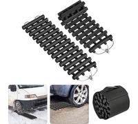 LARS360 Kit d'aide au démarrage du véhicule pour voiture & camping-car 60 x 21 cm, 2x tapis de traction rampes antidérapantes, pour le sable, la neige et la boue, sac inclus