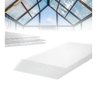 LARS360 Lot de 14 plaques de rechange en polycarbonate à chambre creuse, 1210 x 605 x 4 mm, environ 10,25 m², double plaque résistante aux chocs et aux rayons UV, pour serre, jardinage, auvents